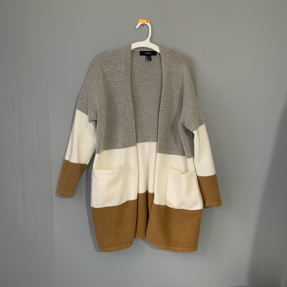 Color block cardigan